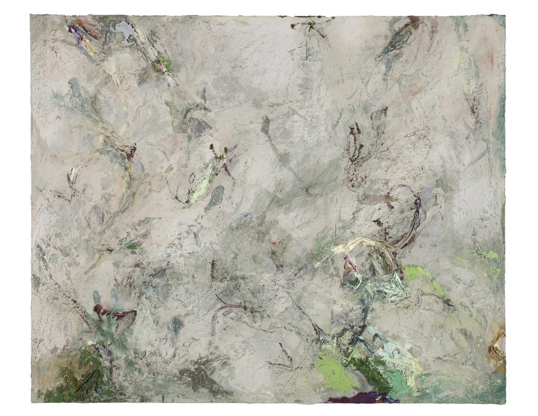 anne-manoli-2018-peinture-huile-emulsion-et-cire-sur-toile-83cmx103cm-serie-les-moires-galerie-nicolas-deman-paris-collection-particulière