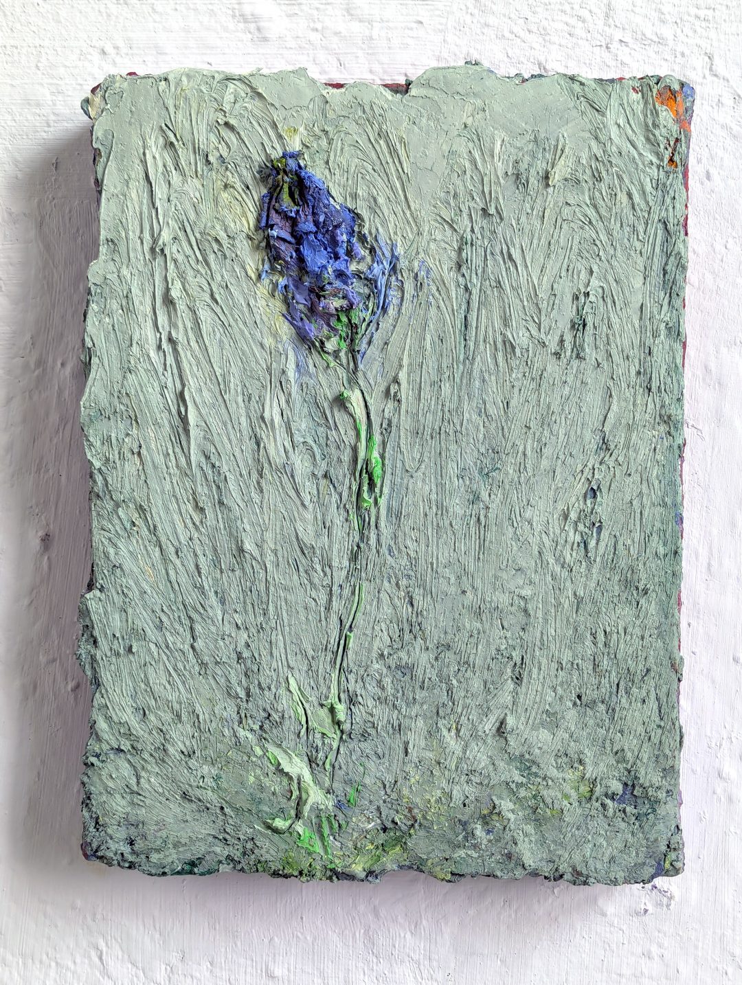 -anne-manoli-stratas-bloom-peinture-fleur-2025-huile-cire-sur-toile-36cmx25cmx4cm