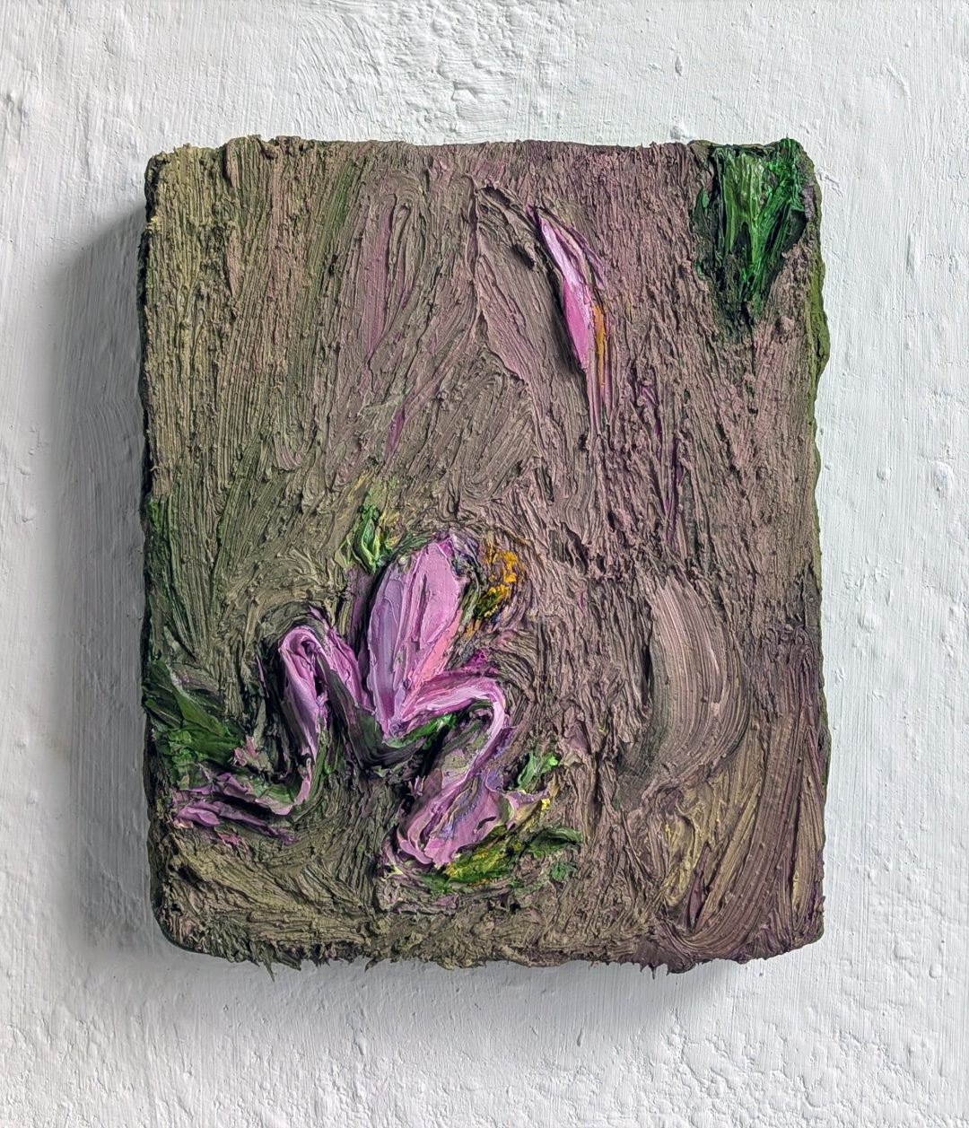 -anne-manoli-peinture-grenouille-2025-huile-cire-sur-toile-27cmx23cmx4cm