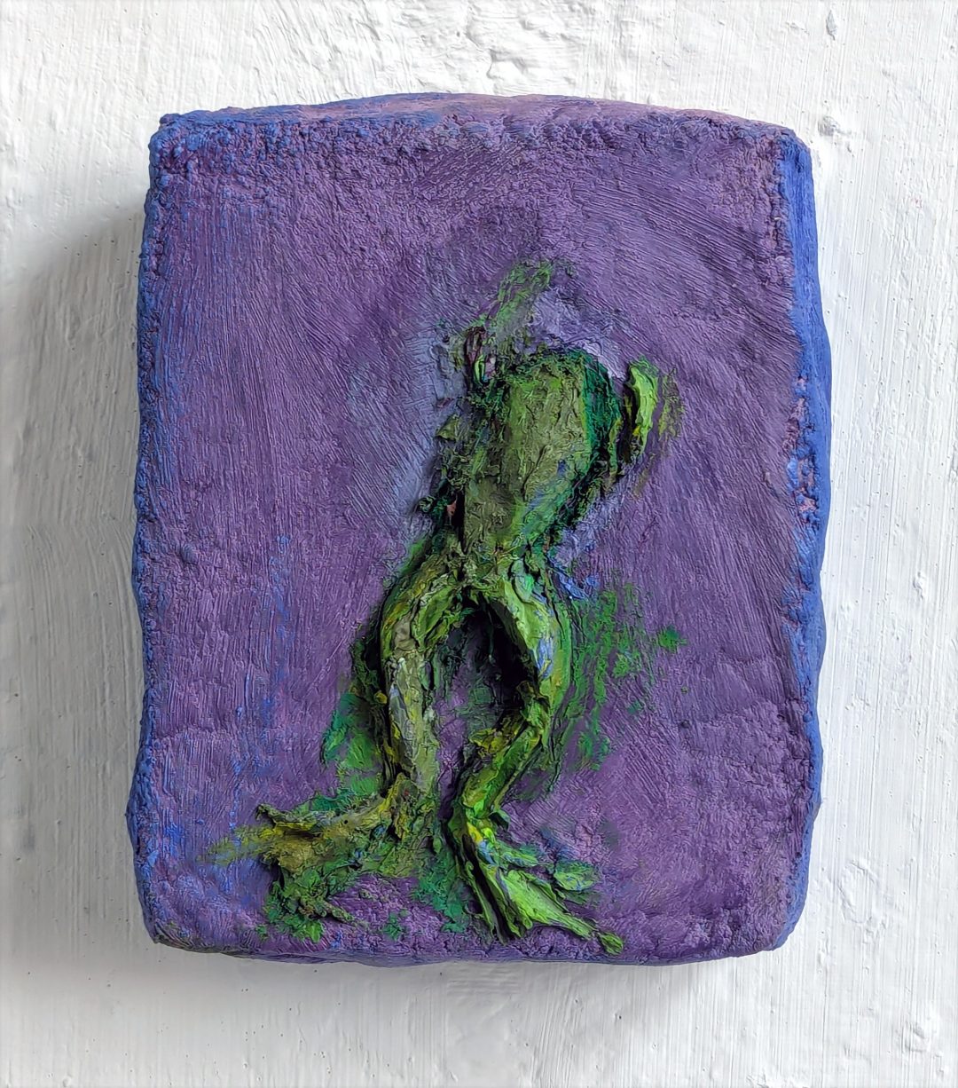 -anne-manoli-peinture-grenouille-saut-2025-huile-sur-cire-sur-toile-20cmx15cmx4cm