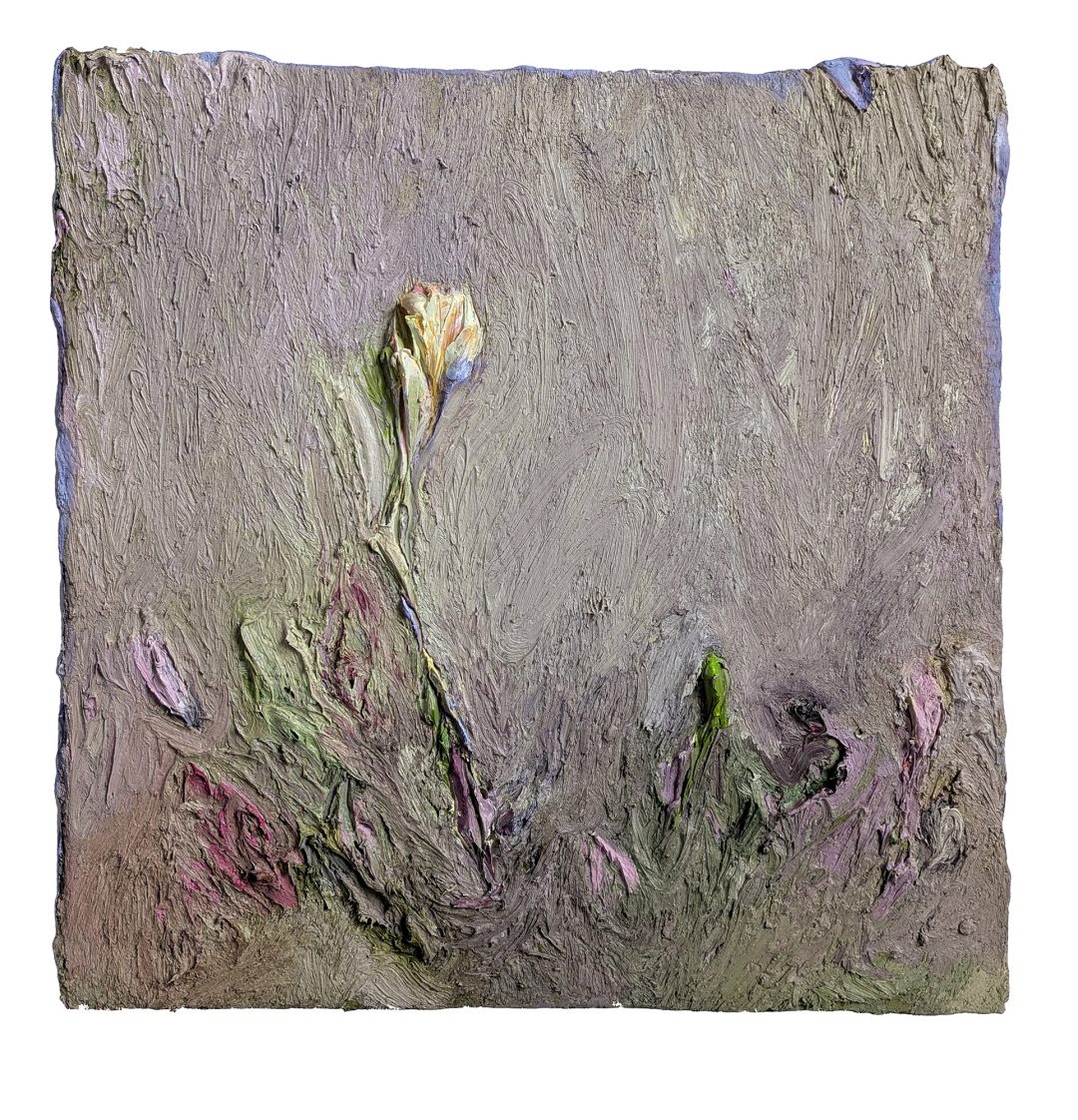 anne-manoli-stratas-bloom-peinture-2025-huile-cire-sur-toile-80cmx80cm